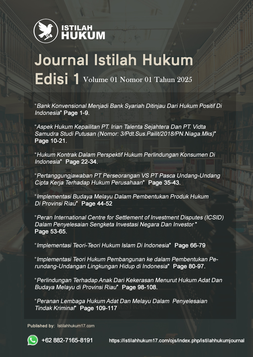					View Vol. 1 No. 1 (2025): Journal Istilah Hukum
				